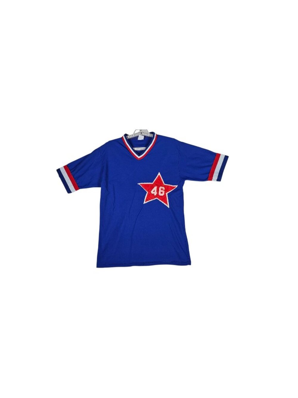 Vintage Royal Blue Jersey - Red Star #46 - Men's Size M - Classic Sportswear